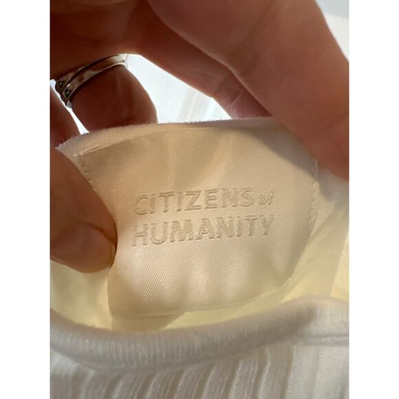 Anthropologie NWT Citizens of Humanity Julien White Ribbed Halter Tank Top XL - Picture 9 of 9